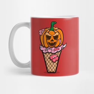 Cartoon Pumpkin Ice Cream Mug